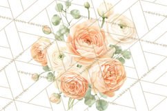 Soft Watercolor Floral Clipart, Spring Bouquets, Flowers PNG Product Image 4