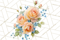 Soft Watercolor Floral Clipart, Spring Bouquets, Flowers PNG Product Image 5