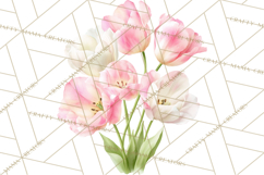 Soft Watercolor Floral Clipart, Spring Bouquets, Flowers PNG Product Image 2