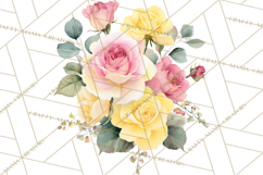 Soft Watercolor Floral Clipart, Spring Bouquets, Flowers PNG Product Image 3