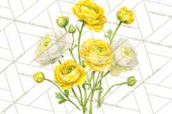 Soft Watercolor Floral Clipart, Spring Bouquets, Flowers PNG Product Image 5