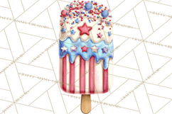 Patriotic Summer Treats Clipart, Red White Blue Whimsical Product Image 4