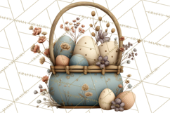 French Vintage Easter Bunny Clipart PNG, Soft Pastel Easter Product Image 3