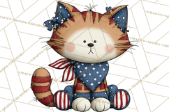 Patriotic Animals Clipart, Whimsical Red White Blue American Product Image 5