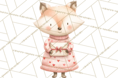 Valentine Animal Clipart PNG, Cute Teddy Bear Bunny Png Product Image 5
