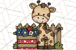 Patriotic Safari Animals Clipart, Whimsical Red White Blue Product Image 5