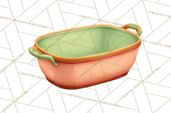 Tuscan Farmhouse Pasta Clipart, Rustic Pasta Night Kitchen Product Image 2