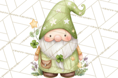 St Patricks Gnomes PNG, Cute Irish Gnome Clipart, Shamrock Product Image 2