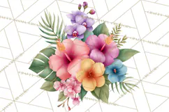 Jungle Plants Clipart, Tropical Leaves PNG, Watercolor Ferns Product Image 2