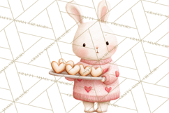 Valentine Animal Clipart PNG, Cute Teddy Bear Bunny Png Product Image 3