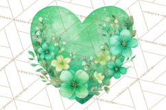 Watercolor Heart Clipart, Floral Hearts, Rainbow Hearts PNG Product Image 3