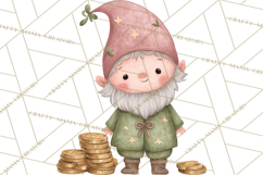 St Patricks Gnomes PNG, Cute Irish Gnome Clipart, Shamrock Product Image 3