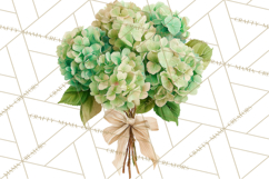 Watercolor Hydrangea Clipart, Florist Paper, Wedding Floral Product Image 3