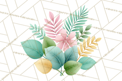 Jungle Plants Clipart, Tropical Leaves PNG, Watercolor Ferns Product Image 4