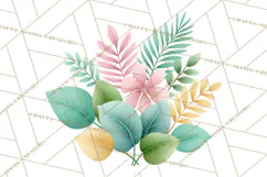 Jungle Plants Clipart, Tropical Leaves PNG, Watercolor Ferns Product Image 4