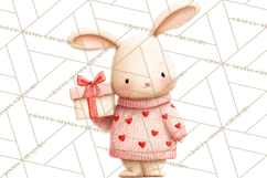 Valentine Animal Clipart PNG, Cute Teddy Bear Bunny Png Product Image 5