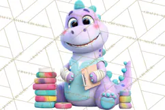 Pediatric Nurse Dinosaur Clipart Cute Medical PNG Product Image 5