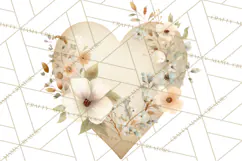 Watercolor Heart Clipart, Floral Hearts, Rainbow Hearts PNG Product Image 3