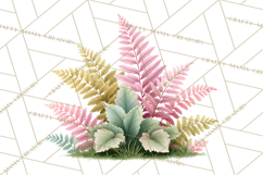 Jungle Plants Clipart, Tropical Leaves PNG, Watercolor Ferns Product Image 4