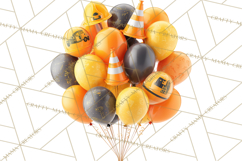 Construction Birthday Party Clipart, Builder Celebration Png Product Image 5