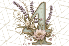 Blooming Letters Clipart, Floral Alphabet Clip Art PNG Product Image 2