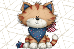 Patriotic Animals Clipart, Whimsical Red White Blue American Product Image 2