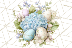 Easter Floral Clipart, Watercolor Spring Flowers Png Product Image 2