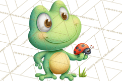 Frog Storybook Clipart, Cute Cartoon Frog Illustrations Png Product Image 3