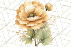 Vintage Spring Florals Clipart, Cottagecore Flower Png Product Image 3