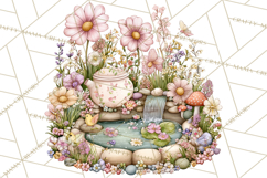 Magic Garden Bugs Clipart PNG, Pastel Fairy Garden Png Product Image 4