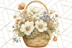 Vintage Spring Florals Clipart, Cottagecore Flower Png Product Image 5