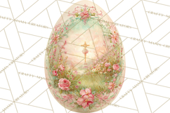 Christian Easter Clipart PNG, Resurrection Easter Egg Product Image 2