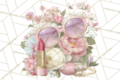 Floral Girl Power Clipart, Girly Feminine Icons Png Product Image 3