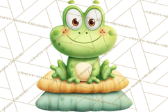 Frog Storybook Clipart, Cute Cartoon Frog Illustrations Png Product Image 3