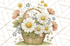 Vintage Spring Florals Clipart, Cottagecore Flower Png Product Image 5