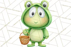 Frog Storybook Clipart, Cute Cartoon Frog Illustrations Png Product Image 2