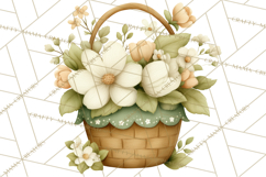 Vintage Spring Florals Clipart, Cottagecore Flower Png Product Image 2