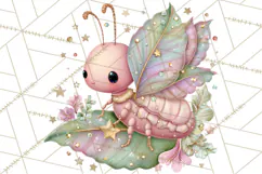 Magic Garden Bugs Clipart PNG, Pastel Fairy Garden Png Product Image 2