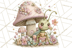 Magic Garden Bugs Clipart PNG, Pastel Fairy Garden Png Product Image 3