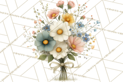 Vintage Spring Florals Clipart, Cottagecore Flower Png Product Image 3