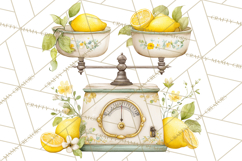 Farmhouse Lemon Kitchen Clipart, Lemon Kitchen Appliances Product Image 3