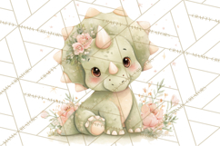 Cute Baby Dinosaurs Clipart PNG, Watercolor Dinosaur Product Image 3