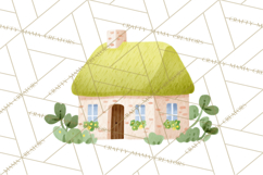 Cottagecore St Patrick’s Day Clipart, Mini Irish Cottage Png Product Image 3