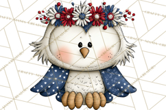 Patriotic Animals Clipart, Whimsical Red White Blue American Product Image 3