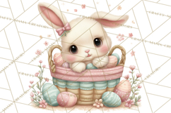 Easter Baby Animals in Baskets Clipart, Cute Lambs Png Product Image 3