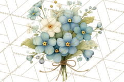 Vintage Spring Florals Clipart, Cottagecore Flower Png Product Image 5