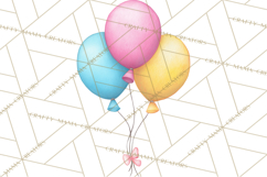 Birthday Balloon Clipart, Balloon Bunch PNG, Party Balloon Product Image 5