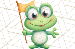 Frog Storybook Clipart, Cute Cartoon Frog Illustrations Png Product Image 5