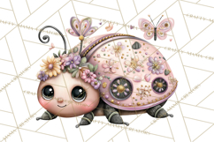 Magic Garden Bugs Clipart PNG, Pastel Fairy Garden Png Product Image 2