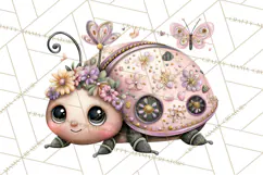 Magic Garden Bugs Clipart PNG, Pastel Fairy Garden Png Product Image 2